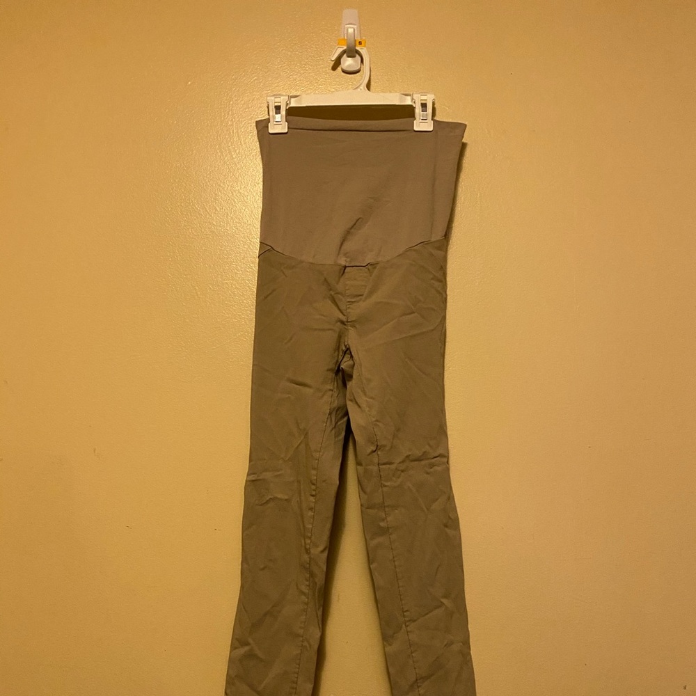 Khaki and Black Motherhood Maternity Pants